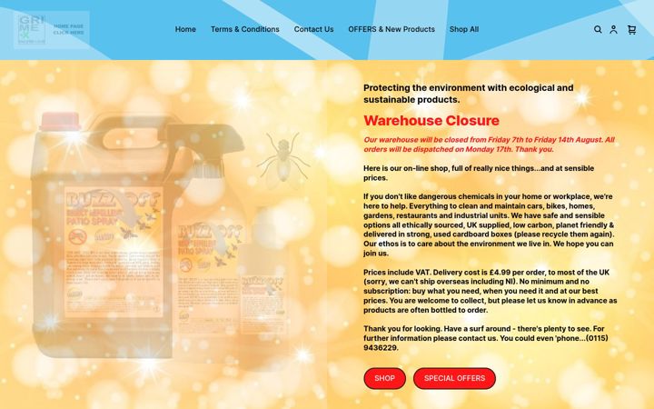 Screenshot of grime-x.co.uk