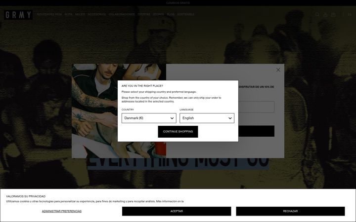 Screenshot of grimey.com