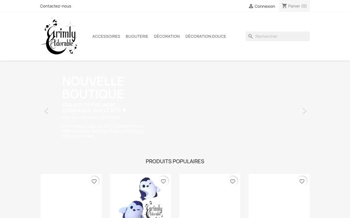 Screenshot of grimlyadorable.com