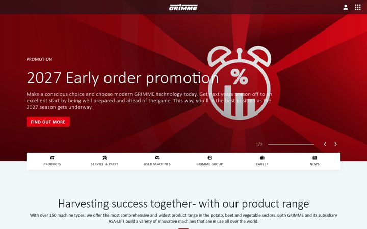 Screenshot of grimme.com