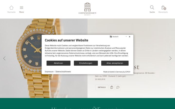 Screenshot of grimmeissen.de