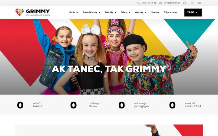 Екранна снимка на grimmy.sk