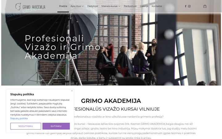 Screenshot of grimoakademija.lt