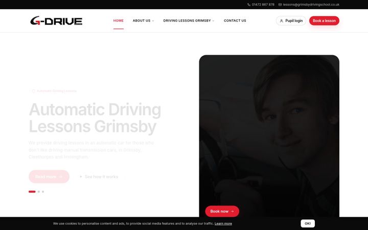 Screenshot of grimsbydrivingschool.co.uk