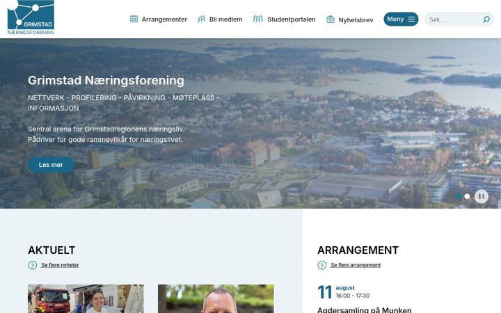 Screenshot of grimstad-nf.no