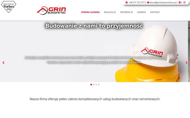 Screenshot of grinbudownictwo.pl