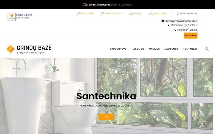 Screenshot of grindubaze.lt