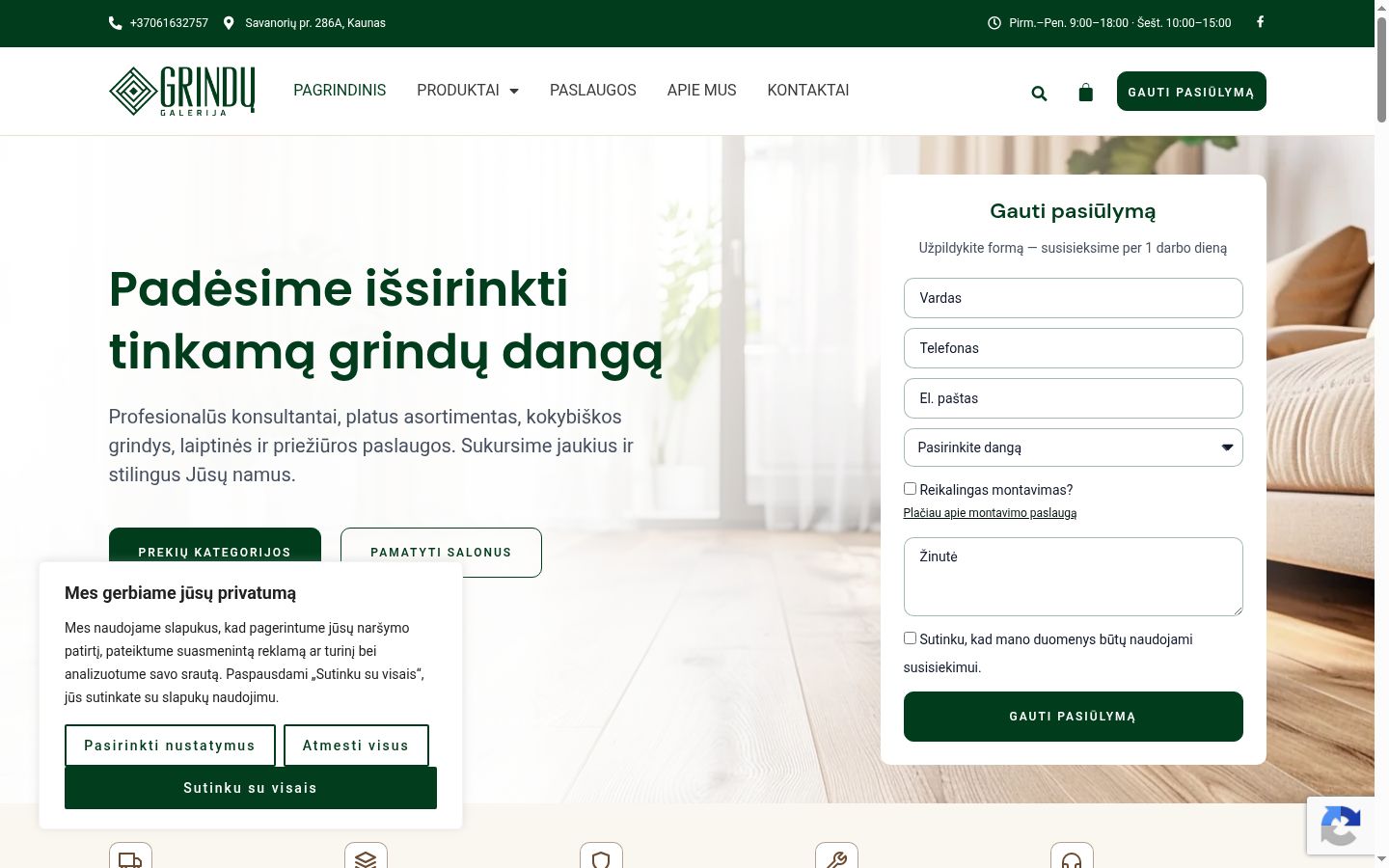 Screenshot van de toestemmingsbanner zoals getoond vóór enige interactie