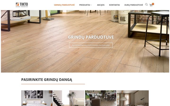 Screenshot di grinduparduotuve.lt