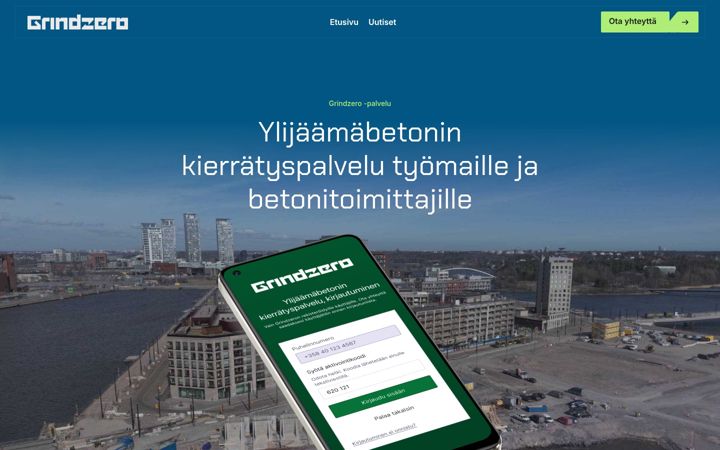 Screenshot of grindzero.fi