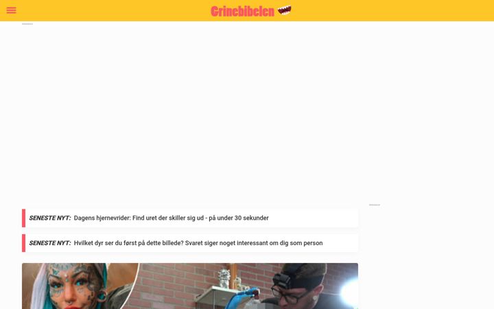 Screenshot of grinebibelen.dk
