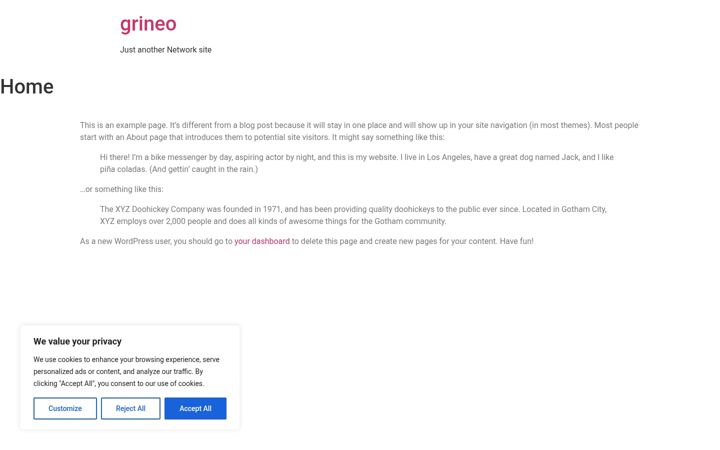 Captura de ecrã de grineo.com