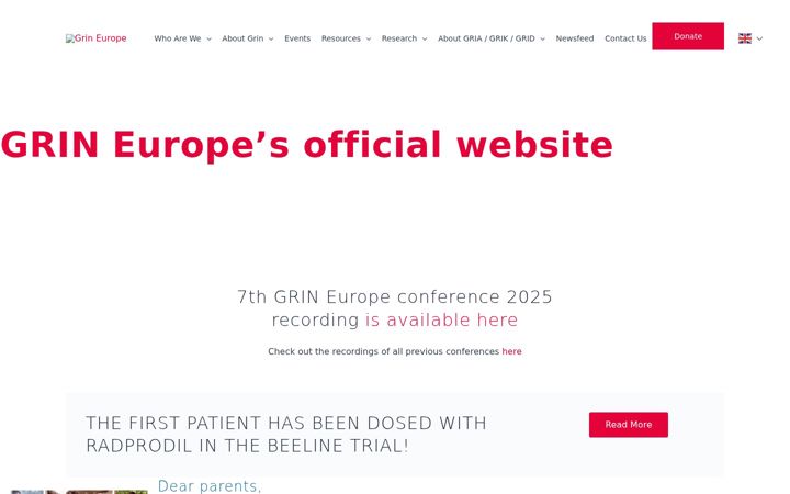 Screenshot of grineurope.org