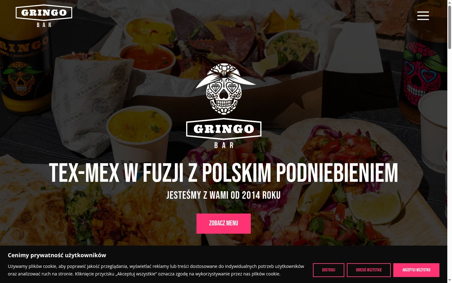 Zrzut ekranu banera zgody wyświetlanego przed jakąkolwiek interakcją