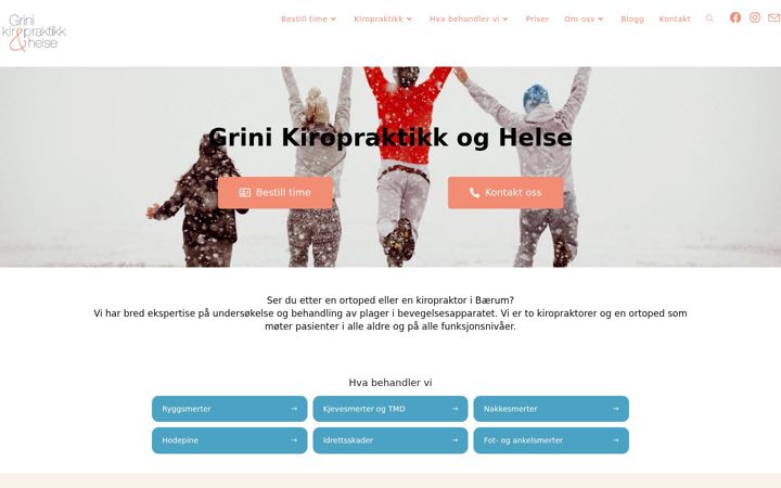 Screenshot of grinihelse.no