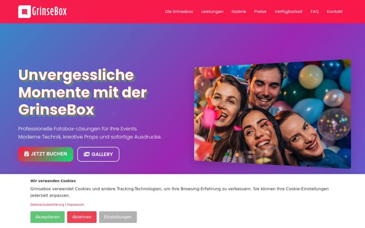 Screenshot of grinsebox.de