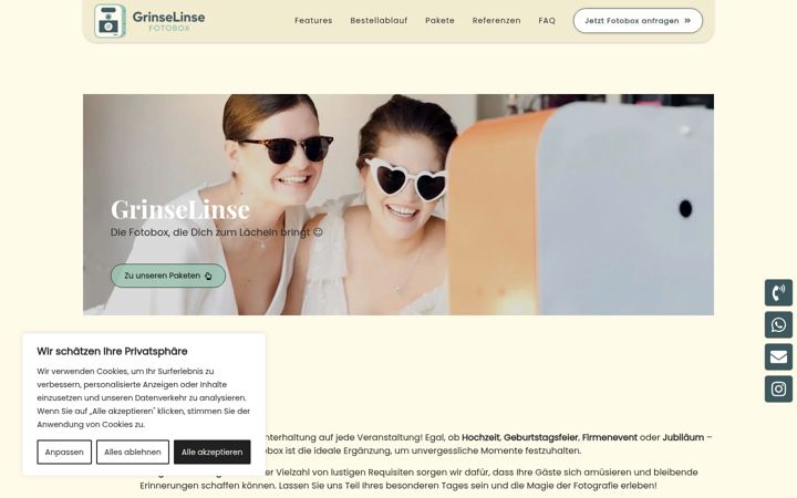 Screenshot of grinselinsefotobox.de