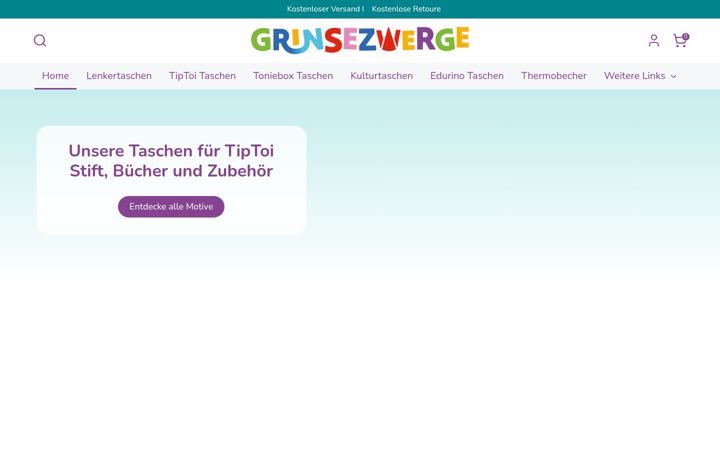 Screenshot of grinsezwerge.de