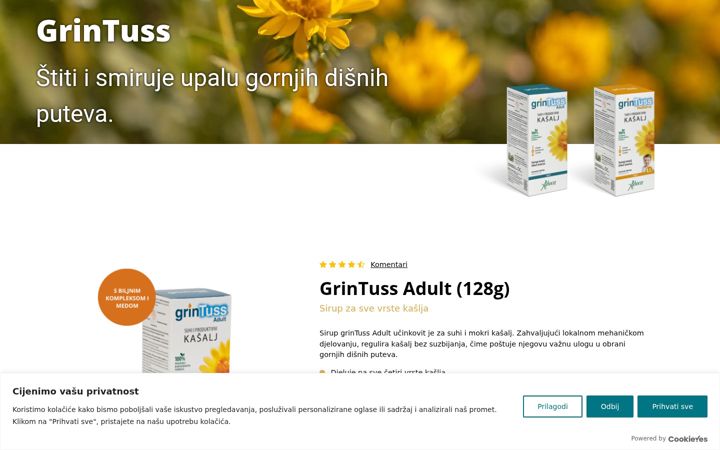 Screenshot of grintuss.hr
