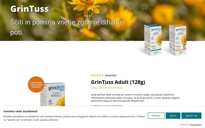 Screenshot of grintuss.si