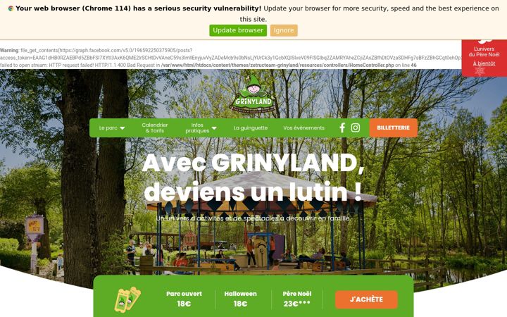 Screenshot of grinyland.com