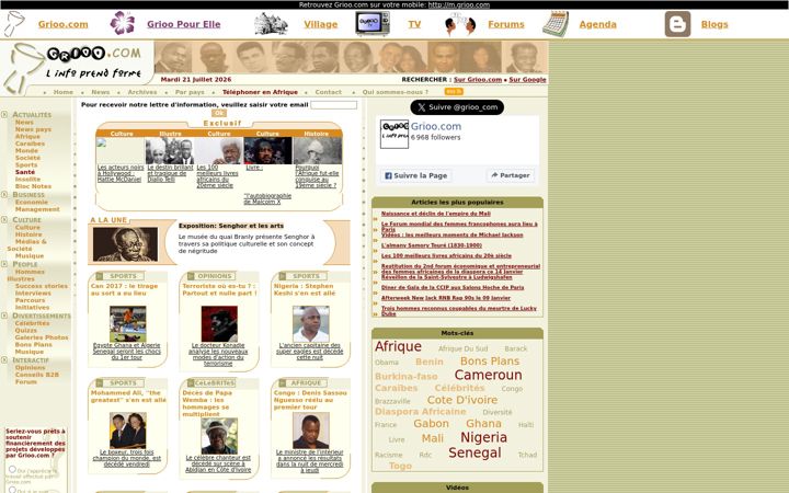 Screenshot of grioo.com