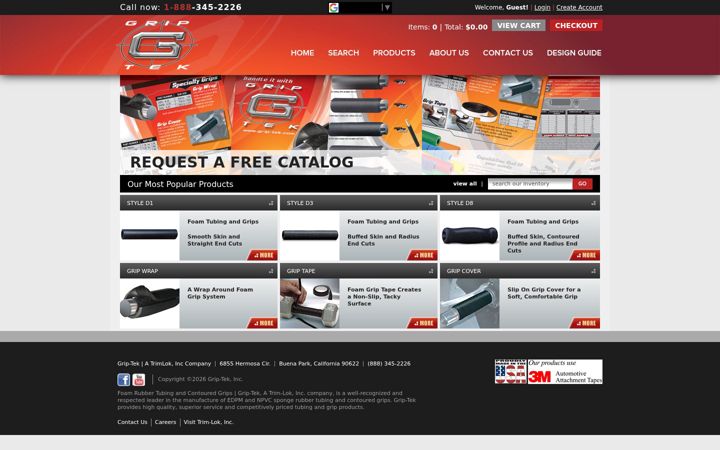 Screenshot of grip-tek.com