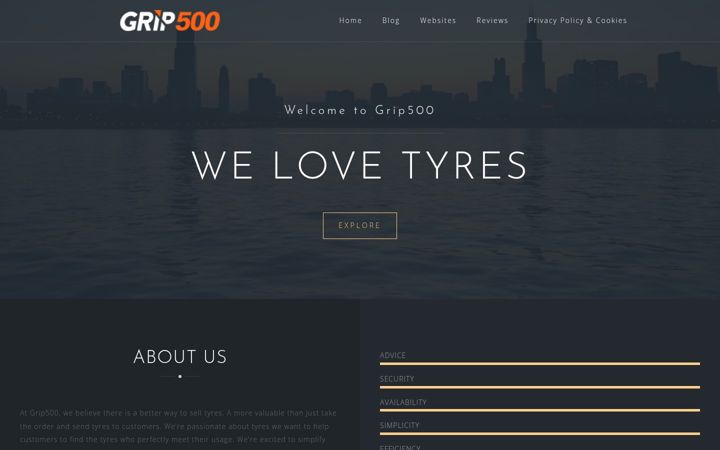 Screenshot of grip500.com