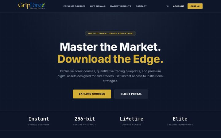 Screenshot of gripforex.com