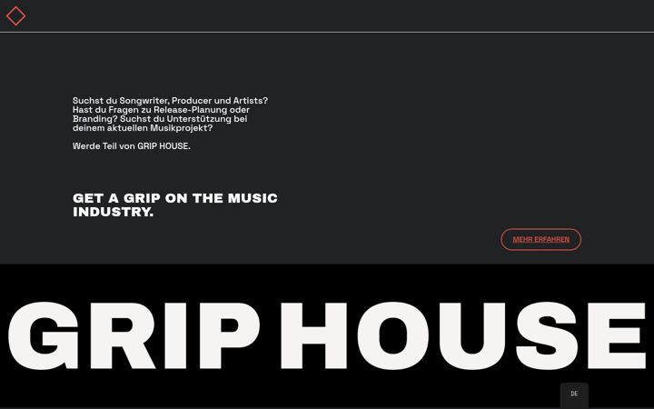 Zrzut ekranu griphousemusic.com