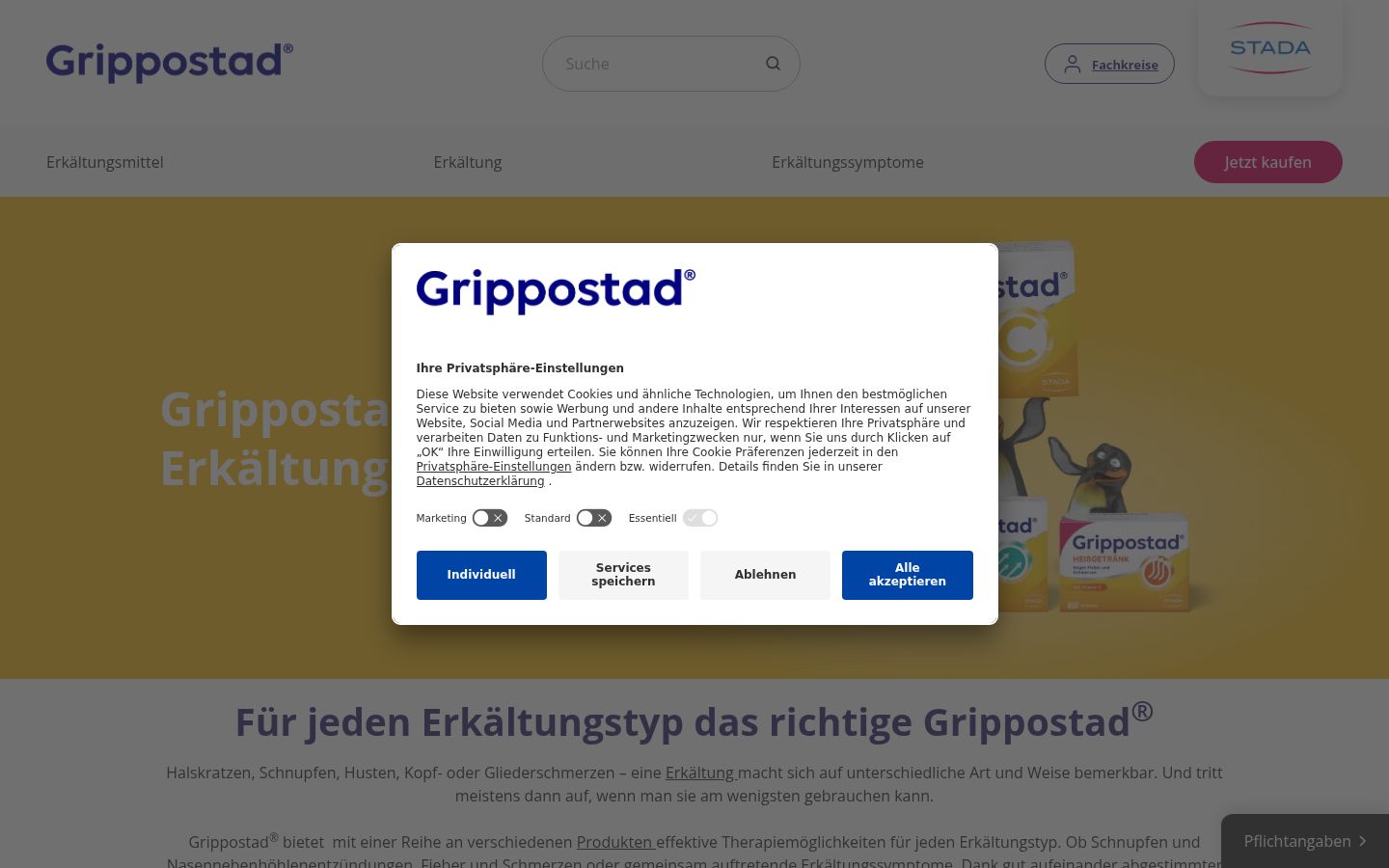 Sutikimo reklamjuostės, rodytos prieš bet kokią sąveiką, ekrano kopija