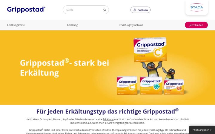 Screenshot of grippostad.de