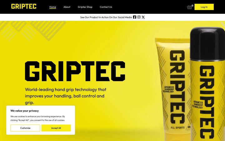 Screenshot of griptecpro.co.uk