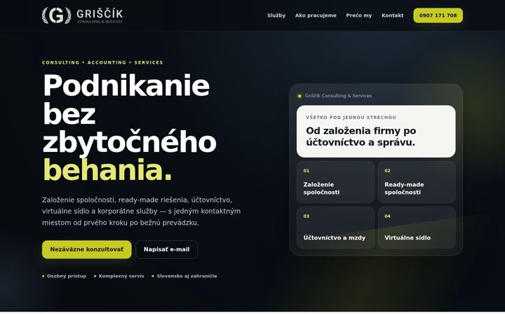 Screenshot of griscik.sk