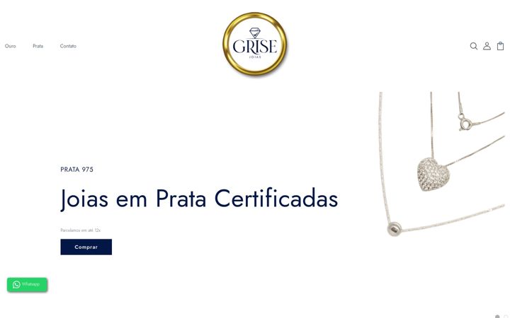 Screenshot of grisejoias.com.br