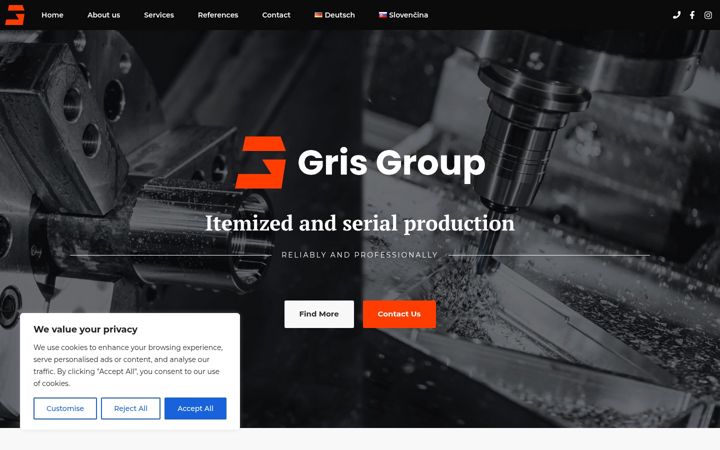 Screenshot of grisgroup.sk