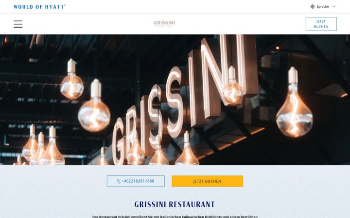 Screenshot of grissini-restaurant.de
