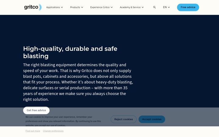 Screenshot of gritco.com