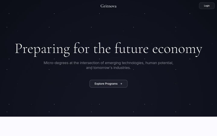 Screenshot of gritnova.com
