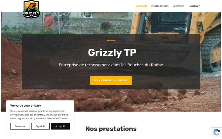 Screenshot of grizzlytp.fr