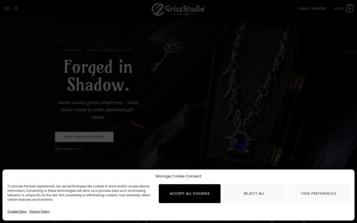 Skjermbilde av grizzstudio.com