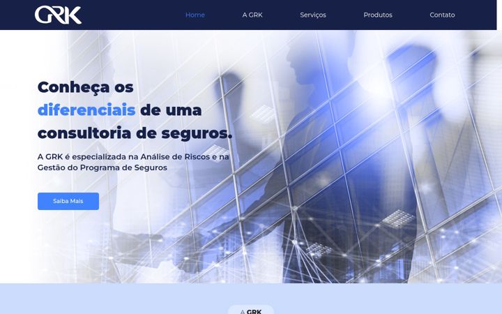 Screenshot of grkseguros.com.br