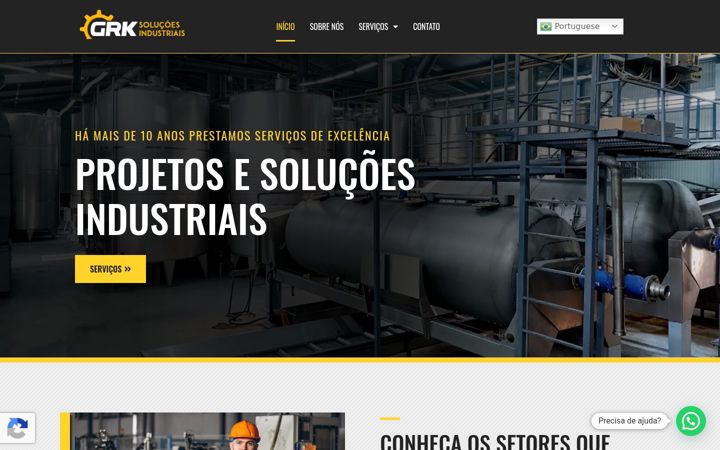 Skjermbilde av grksolucoesindustriais.com