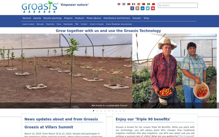 Screenshot of groasis.com