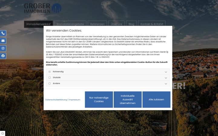 Screenshot of grober-immobilien.de