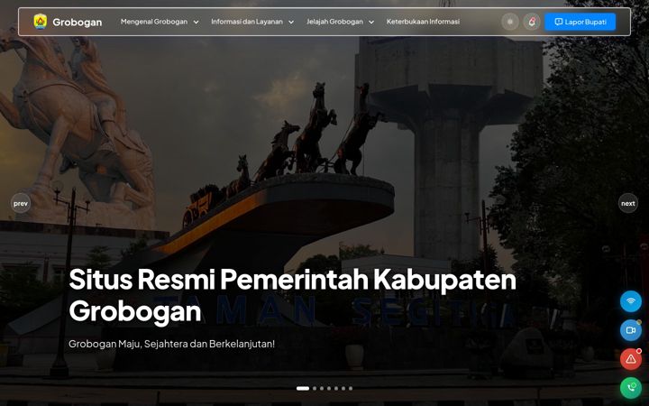 Screenshot of grobogan.go.id