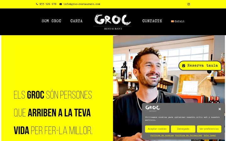 Screenshot of groc-restaurant.cat
