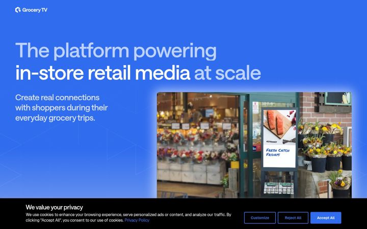 Screenshot of grocerytv.com