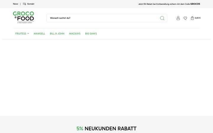 Screenshot of groco-food.de