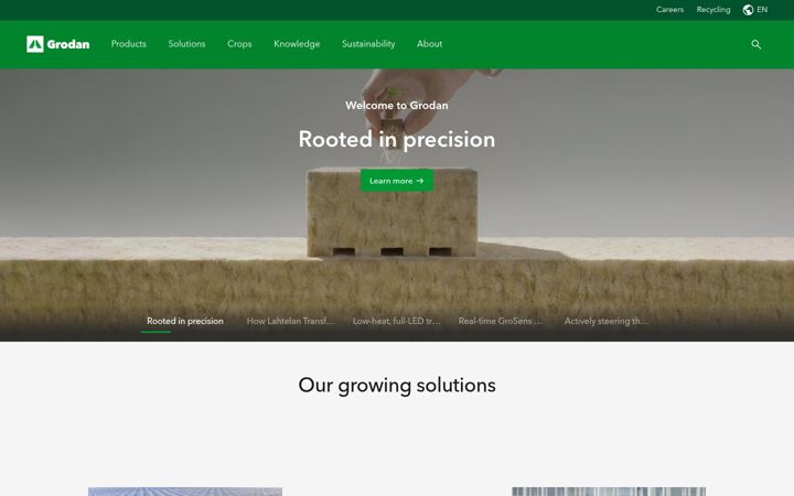 Screenshot of grodan.com